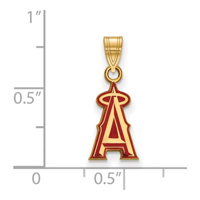 Los Angeles Angels Gold-Plated Sterling Silver Small Enameled Pendant – view 2