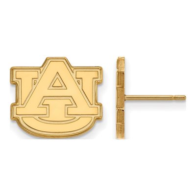 Auburn University Gold-Plated Sterling Silver A-U Stud Earrings