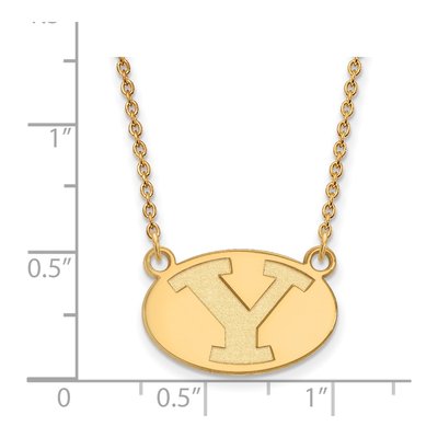 Brigham Young University Gold-Plated Sterling Silver Small BYU Letter Y Necklace – view 2