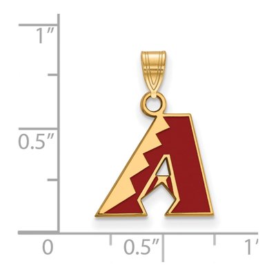 Arizona Diamondbacks Gold-Plated Sterling Silver Small Enamel Pendant – view 2
