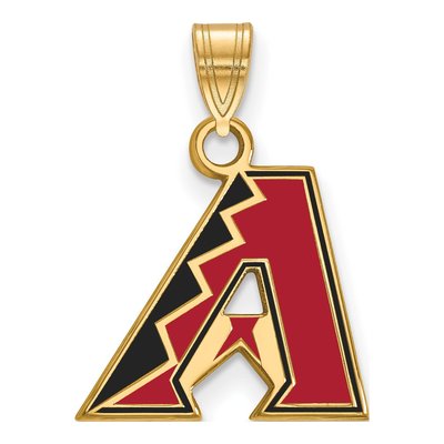 Arizona Diamondbacks Gold-Plated Sterling Silver Small Enamel Pendant