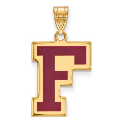 Fordham University Gold-Plated Sterling Silver Large Letter F Pendant