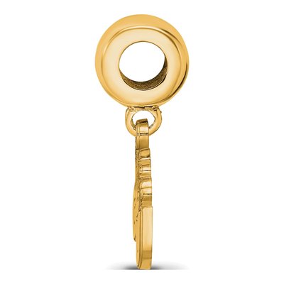 Gonzaga University Gold-Plated Sterling Silver Small Bulldog Dangle Bead – view 2