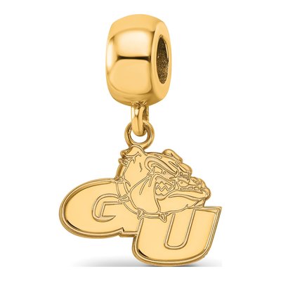Gonzaga University Gold-Plated Sterling Silver Small Bulldog Dangle Bead