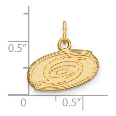 Carolina Hurricanes Gold-Plated Sterling Silver Extra Small Pendant – view 2