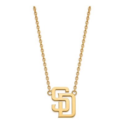 San Diego Padres Gold-Plated Sterling Silver Letters S-D Large Necklace – view 2