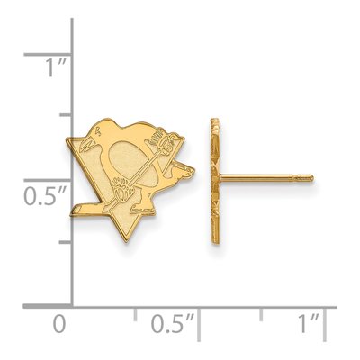 Pittsburgh Penguins Gold-Plated Sterling Silver Earrings – view 2