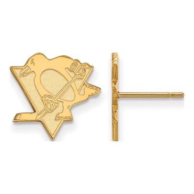 Pittsburgh Penguins Gold-Plated Sterling Silver Earrings