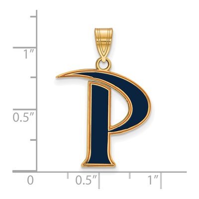 Pepperdine University Gold-Plated Sterling Silver Large Letter P Pendant – view 2