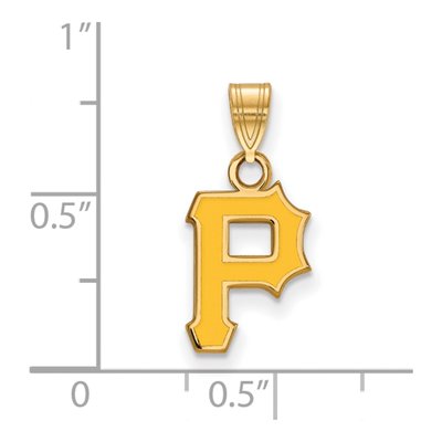 Pittsburgh Pirates Gold-Plated Sterling Silver Small Enamel Pendant – view 2