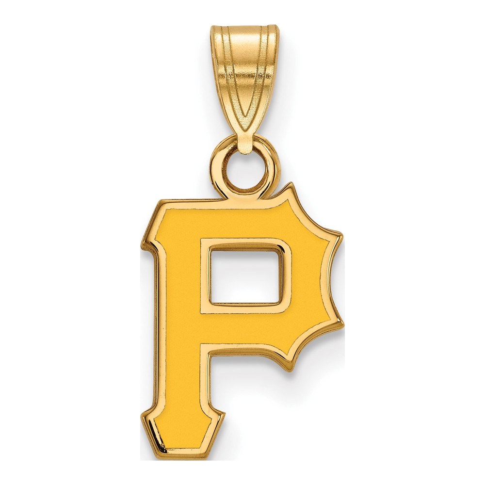 Pittsburgh Pirates Gold-Plated Sterling Silver Small Enamel Pendant