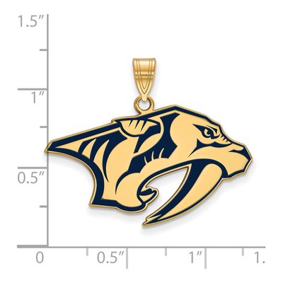 Nashville Predators Gold-Plated Sterling Silver Large Enameled Pendant – view 2