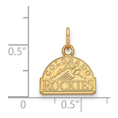 Colorado Rockies Gold-Plated Sterling Silver Extra Small Pendant – view 2
