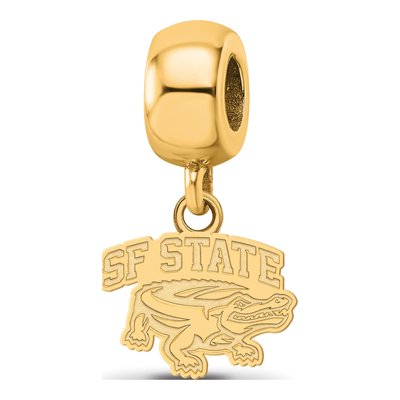 San Francisco State University Gold-Plated Sterling Silver Extra Small San Dangle Bead