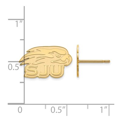 St Joseph's University Gold-Plated Sterling Silver Hawks Earrings – view 2