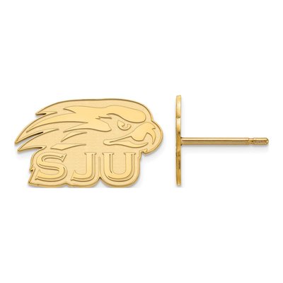 St Joseph's University Gold-Plated Sterling Silver Hawks Earrings