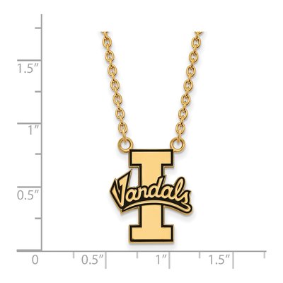 University of Idaho Gold-Plated Sterling Silver Large Of Vandals Pendant Necklace – view 2