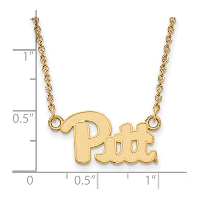 University of Pittsburgh Gold-Plated Sterling Silver Small Pitt Panthers Pendant Necklace – view 3