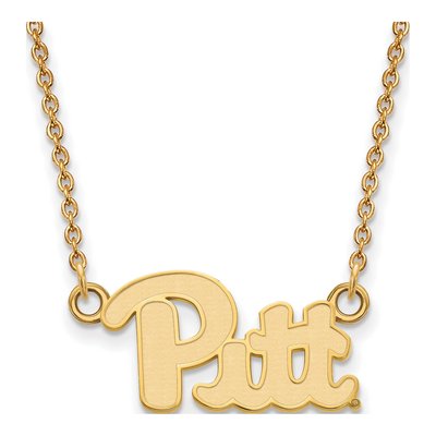 University of Pittsburgh Gold-Plated Sterling Silver Small Pitt Panthers Pendant Necklace