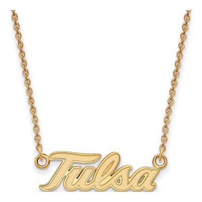 University of Tulsa Gold-Plated Sterling Silver T-U Large Pendant Necklace