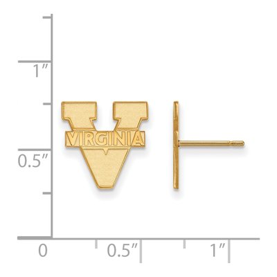 University of Virginia Gold-Plated Sterling Silver Stud Earrings – view 2