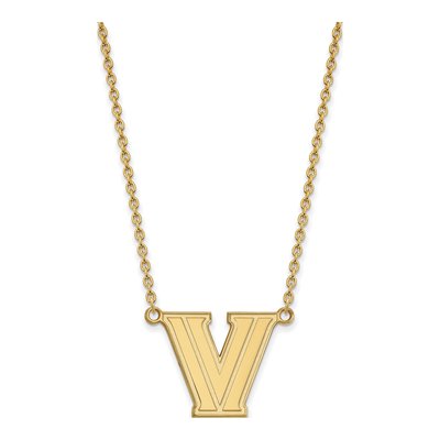 Villanova University Gold-Plated Sterling Silver Large Letter V Pendant Necklace
