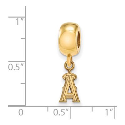 Los Angeles Angels Gold-Plated Sterling Silver Extra Small LA Dangle Bead – view 2