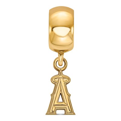 Los Angeles Angels Gold-Plated Sterling Silver Extra Small LA Dangle Bead – view 3