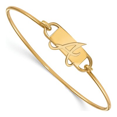 Atlanta Braves Gold-Plated Sterling Silver Small Wire Bangle Bracelet