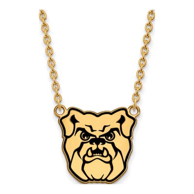 Butler University Gold-Plated Sterling Silver Large Bulldogs Pendant Necklace