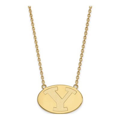 Brigham Young University Gold-Plated Sterling Silver Large BYU Cougars Letter Y Necklace