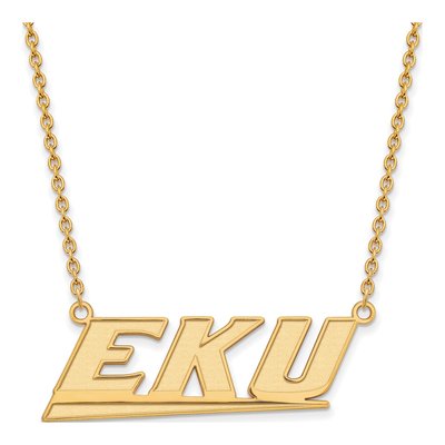 Eastern Kentucky University Gold-Plated Sterling Silver E-K-U Large Pendant Necklace
