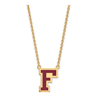 Fordham University Gold-Plated Sterling Silver Large Letter F Necklace