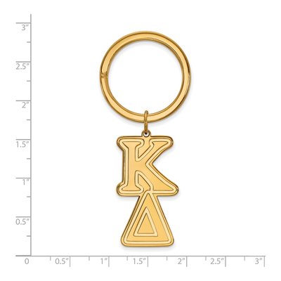 Kappa Delta Gold-Plated Sterling Silver Key Ring – view 2