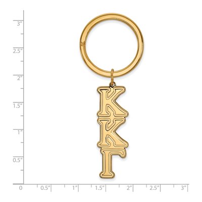 Kappa Kappa Gamma Sterling Silver Gold-Plated Key Ring – view 2
