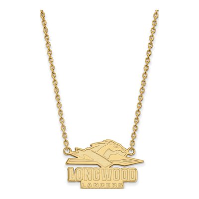 Longwood University Gold-Plated Sterling Silver Lancers Large Pendant Necklace