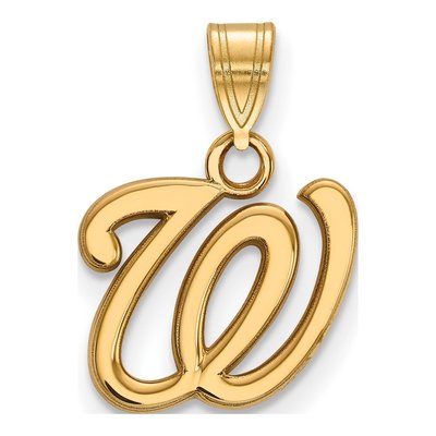 Washington Nationals Gold-Plated Sterling Silver Small Pendant