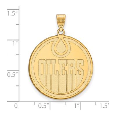 Edmonton Oilers Gold-Plated Sterling Silver Extra Large Pendant – view 2