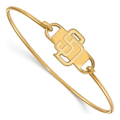 San Diego Padres Gold-Plated Sterling Silver Small Wire Bangle Bracelet