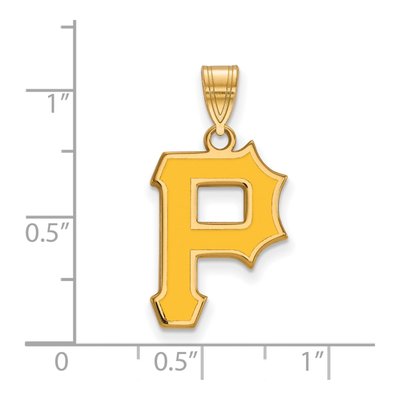 Pittsburgh Pirates Gold-Plated Sterling Silver Large Enamel Pendant – view 2