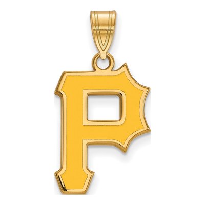 Pittsburgh Pirates Gold-Plated Sterling Silver Large Enamel Pendant