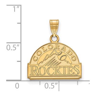Colorado Rockies Gold-Plated Sterling Silver Small Pendant – view 2