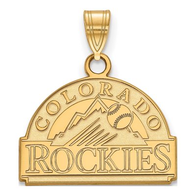 Colorado Rockies Gold-Plated Sterling Silver Small Pendant