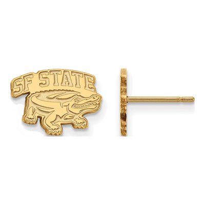 San Francisco State University Gold-Plated Sterling Silver SF Extra Small Earrings