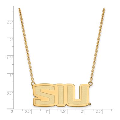Southern Illinois University Gold-Plated Sterling Silver Large SIU Pendant Necklace – view 2