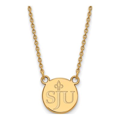 St Joseph's University Gold-Plated Sterling Silver Saint Pendant