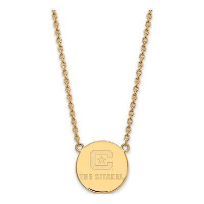 The Citadel Gold-Plated Sterling Silver GP Large Pendant Necklace – view 2