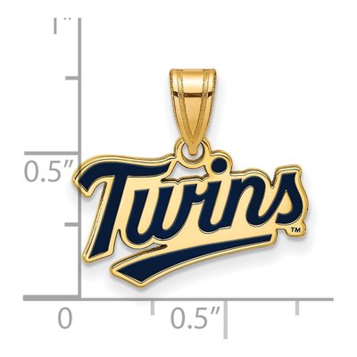Minnesota Twins Gold-Plated Sterling Silver Small Enamel Pendant – view 2