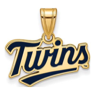 Minnesota Twins Gold-Plated Sterling Silver Small Enamel Pendant