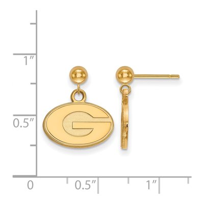 University of Georgia Gold-Plated Sterling Silver Letter G Earrings – view 2